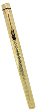 CIRCA 1976 SHEAFFER TARGA 23K GOLD FLUTED FINE NIB FOUNTAIN PEN NEVER INKED OFFERED BY ANTIQUE DIGGER