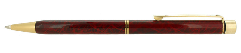 CIRCA 1978 SHEAFFER TARGA CLASSIC RED RONCE GOLD TRIM BALLPOINT PEN MINT OFFERED BY ANTIQUE DIGGER