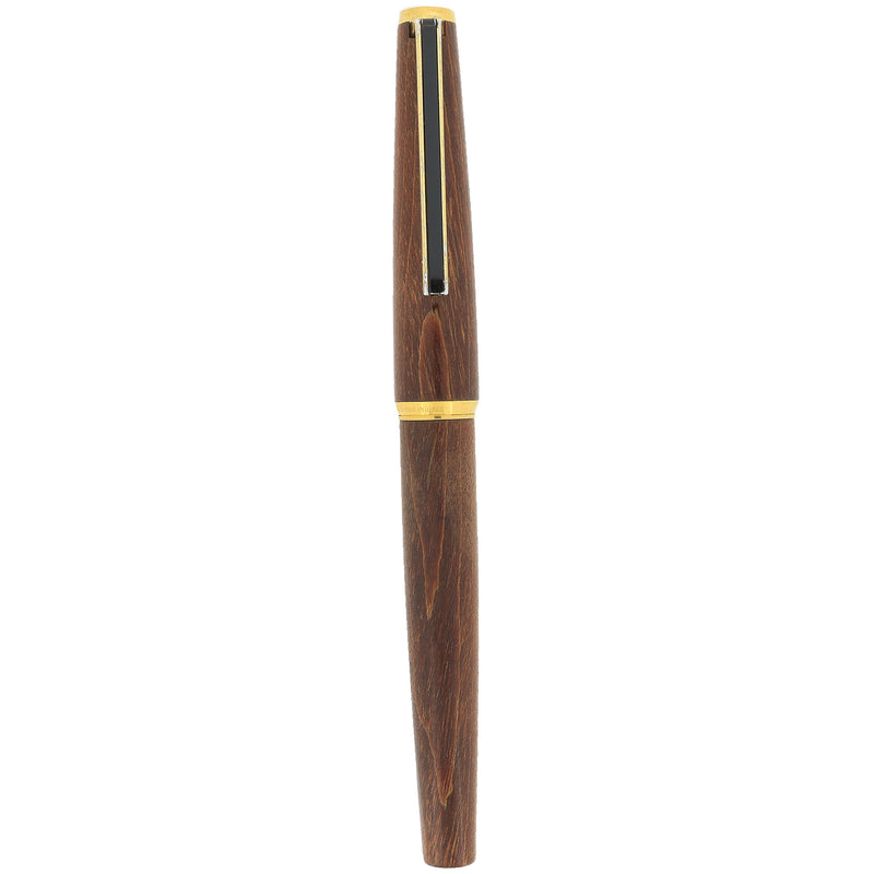 1979 JAPAN PILOT CUSTOM MAPLE WOOD 18K FINE NIB FOUNTAIN PEN SERVICED