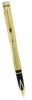 CIRCA 1979 SHEAFFER TARGA 23K GOLD BARLEYCORN MEDIUM NIB FOUNTAIN PEN NEVER INKED OFFERED BY ANTIQUE DIGGER