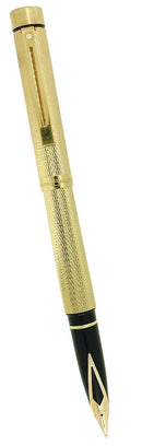 C1979 SHEAFFER TARGA 23K GOLD BARLEYCORN FINE NIB FOUNTAIN PEN NEVER INKED