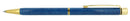 CIRCA 1978 SHEAFFER TARGA CLASSIC BLUE RONCE GOLD TRIM BALLPOINT PEN MINT OFFERED BY ANTIQUE DIGGER