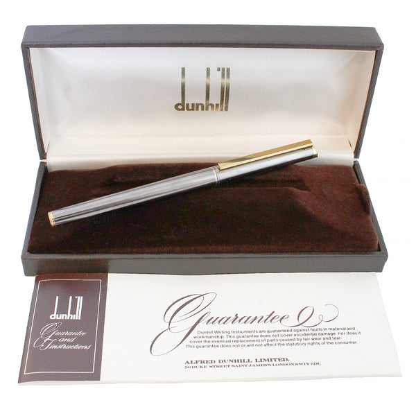 C1980 DUNHILL GEMLINE BY MONTBLANC GUNMETAL FINISH 14K MED NIB FOUNTAI