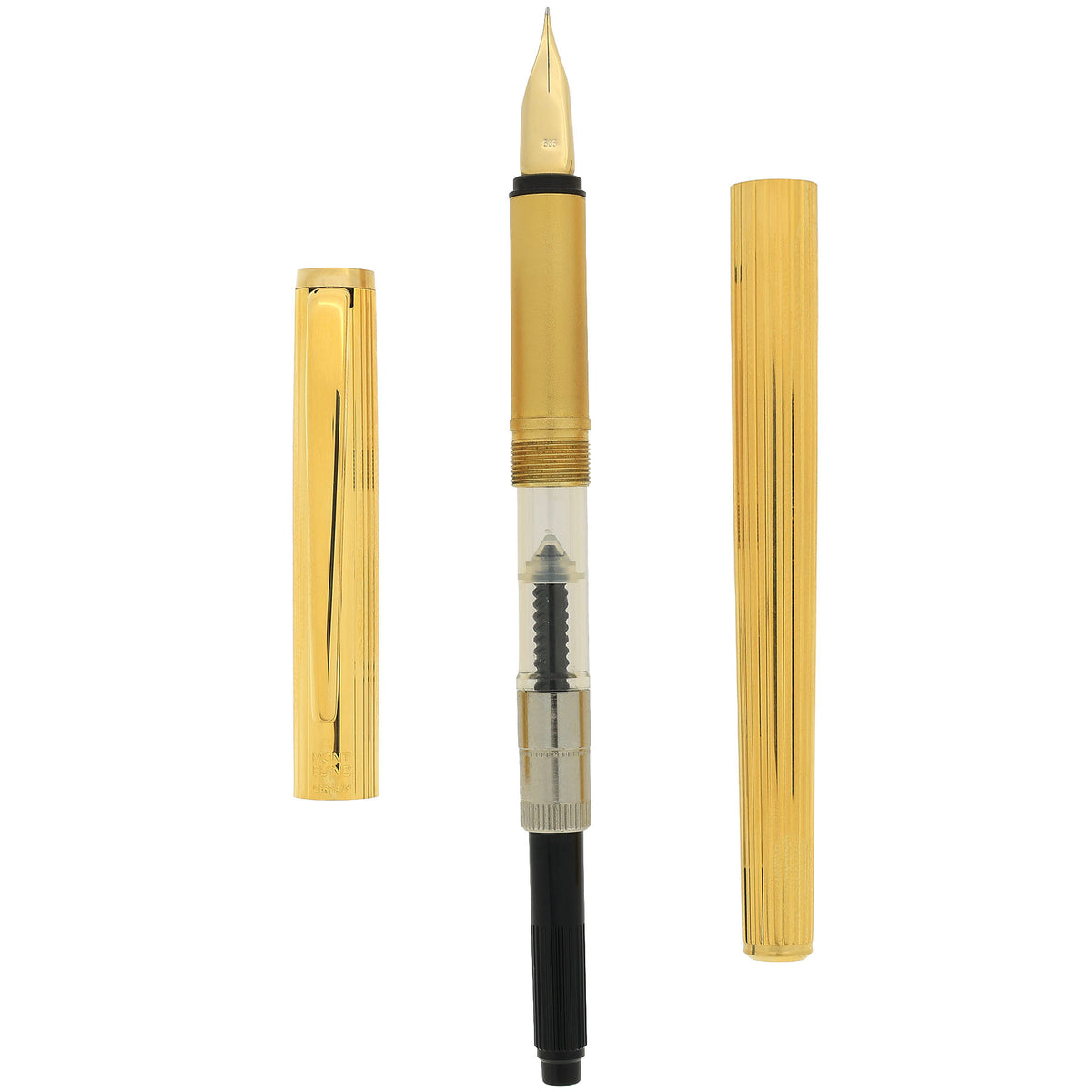 1980S MONTBLANC NOBLESSE 23K GOLD PLATED W/14K XF NIB FOUNTAIN PEN NEV