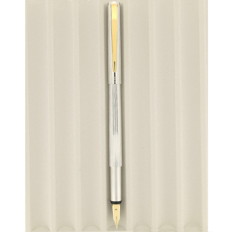 1980 MONTBLANC NOBLESSE PLATINUM PLATED W/14K XF NIB FOUNTAIN PEN NEVE