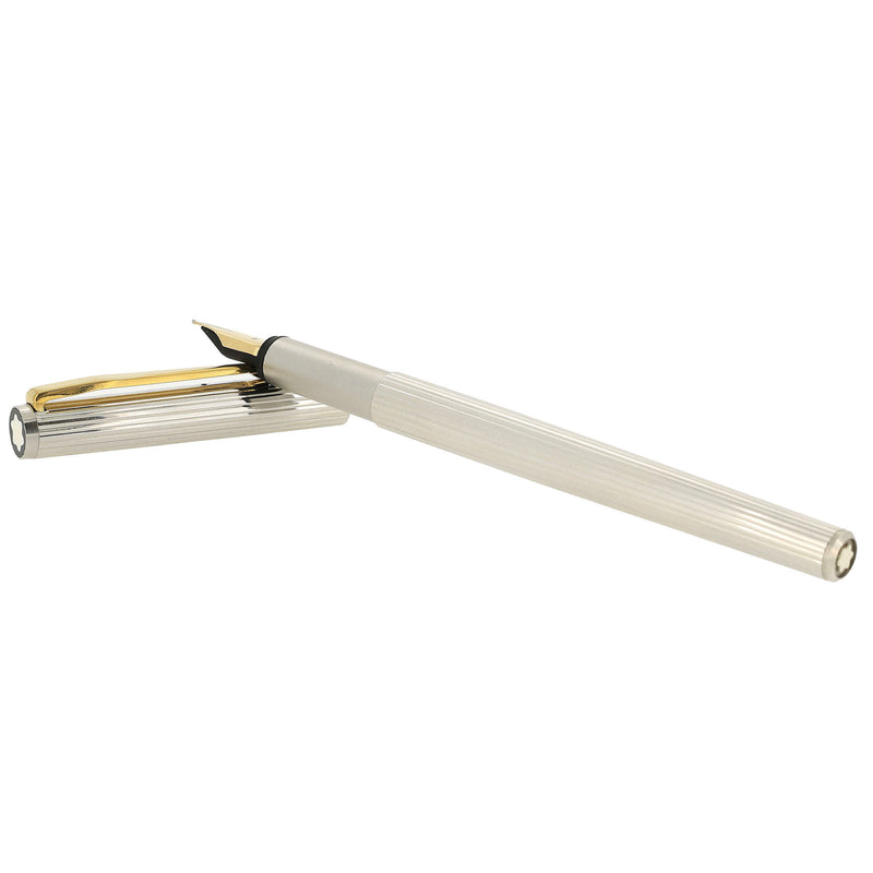 1980 MONTBLANC NOBLESSE PLATINUM PLATED W/14K XF NIB FOUNTAIN PEN NEVE