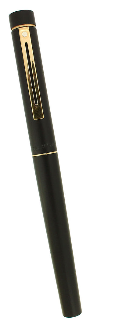 C1980 SHEAFFER TARGA MATTE BLACK CLASSIC 14K STUB NIB FOUNTAIN PEN