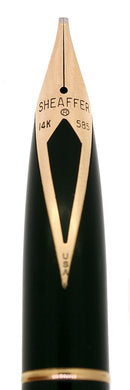 C1980 SHEAFFER TARGA MATTE BLACK CLASSIC 14K STUB NIB FOUNTAIN PEN OFFERED BY ANTIQUE DIGGER