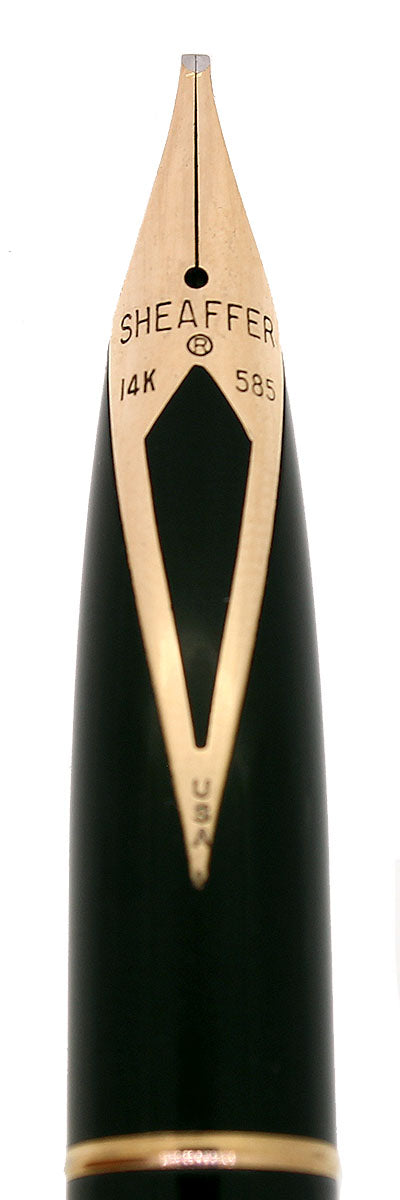 C1980 SHEAFFER TARGA MATTE BLACK CLASSIC 14K STUB NIB FOUNTAIN PEN