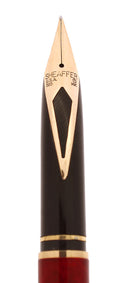 C1982 SHEAFFER TARGA SLIMLINE MODEL 1034S RED RONCE 14K MEDIUM NIB FOUNTAIN PEN NEVER INKED OFFERED BY ANTIQUE DIGGER