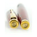 1983 PARKER 75 JASPER RED QUARTZ 14K MEDIUM LEFT OBLIQUE NIB FOUNTAIN PEN OFFERED BY ANTIQUE DIGGER