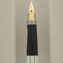 SCARCE 1983 PARKER 75 SILVER PLATED PERLE 14K FINE NIB FOUNTAIN PEN NEVER INKED OFFERED BY ANTIQUE DIGGER
