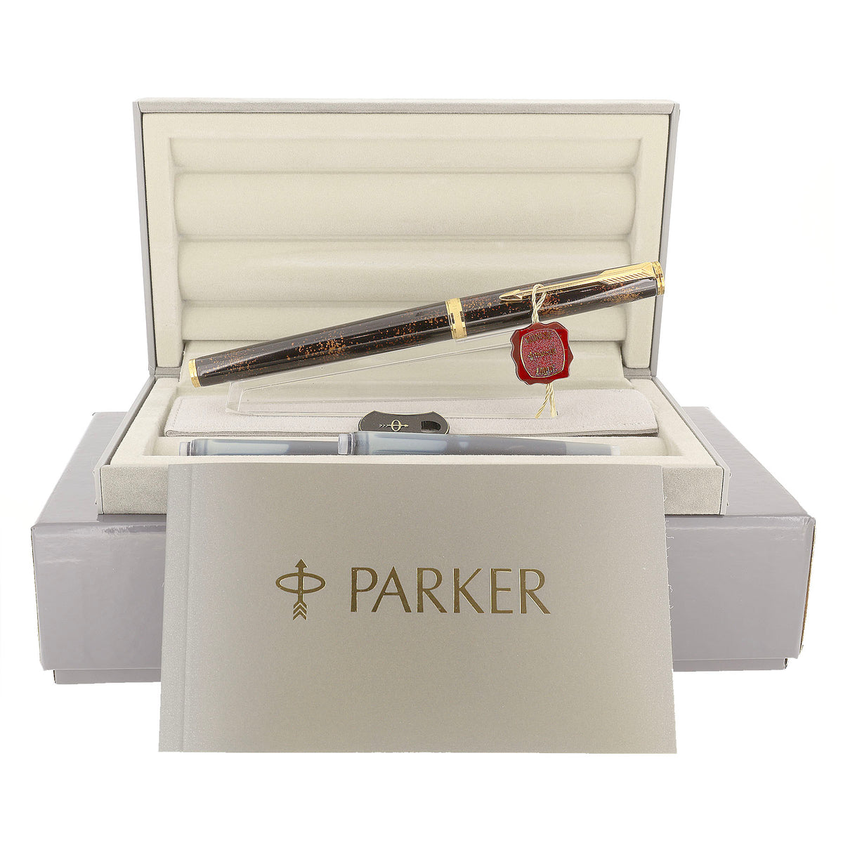 NEVER INKED 1983 PARKER PREMIER CHINESE LACQUER 18K FINE NIB FOUNTAIN