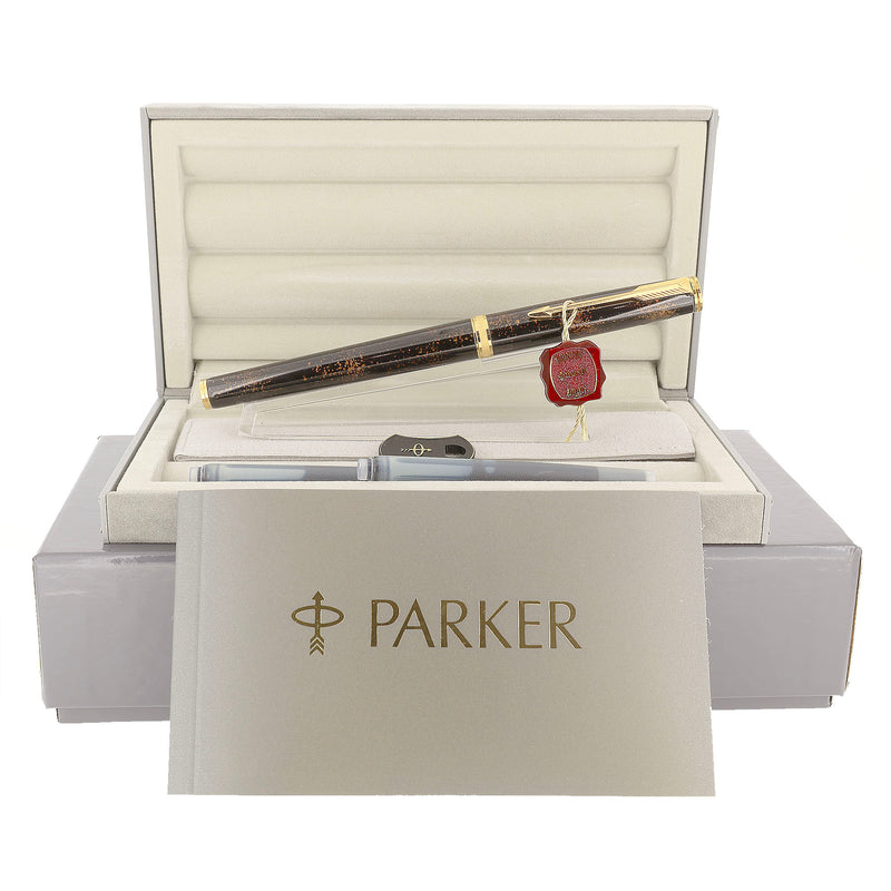 筆記具 The Parker Premier Collectio NEVER INKED 1983 PARKER PREMIER CHINESE LACQUER 18K FINE NIB FOUNTAIN