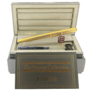 1983 PARKER PREMIER 22K GOLD PLATE GRAIN D'ORGE 18K MEDIUM NIB FOUNTAIN PEN NEVER INKED OFFERED BY ANTIQUE DIGGER