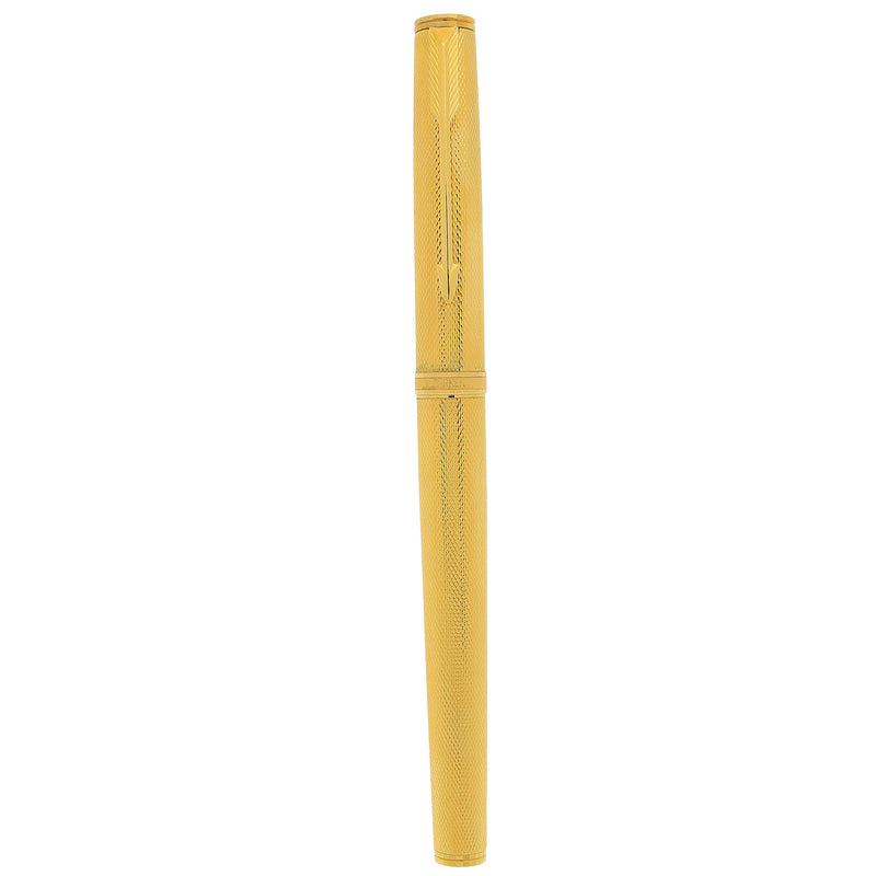 1983 PARKER PREMIER 22K GOLD PLATE GRAIN D'ORGE 18K MEDIUM NIB FOUNTAI