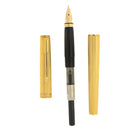 1983 PARKER PREMIER 22K GOLD PLATE GRAIN D'ORGE 18K MEDIUM NIB FOUNTAIN PEN NEVER INKED OFFERED BY ANTIQUE DIGGER
