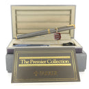 NEW IN BOX 1984 PARKER PREMIER STERLING SILVER CISELE FOUNTAIN PEN NEVER INKED OFFERED BY ANTIQUE DIGGER