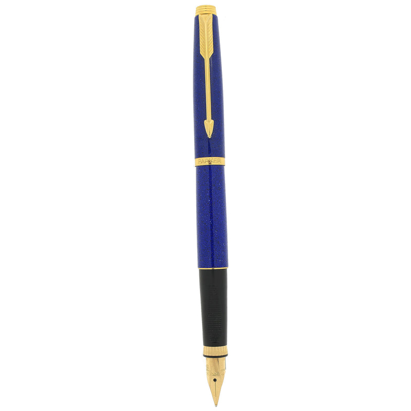1984 PARKER 75 LAPIS LAZULI 14K MEDIUM NIB FOUNTAIN PEN NEVER INKED