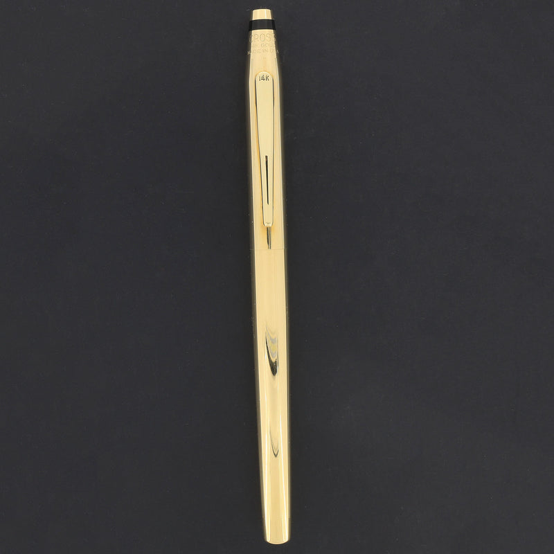 NEW OLD STOCK 1985 CROSS CENTURY 14K SOLID GOLD FOUNTAIN PEN BOXED NEV