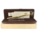 CIRCA 1980 MONTBLANC NOBLESSE 23K GOLD PLATED W/14K MED NIB STICKERED FOUNTAIN PEN NEVER INKED OFFERED BY ANTIQUE DIGGER