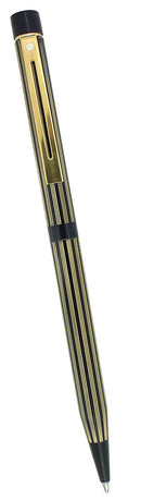 CIRCA 1985 SHEAFFER TARGA CLASSIC REGENCY STRIPE GOLD TRIM BALLPOINT PEN MINT OFFERED BY ANTIQUE DIGGER