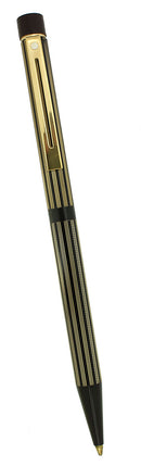 CIRCA 1985 SHEAFFER TARGA CLASSIC REGENCY STRIPE PATTERN GOLD TRIM BALLPOINT PEN OFFERED BY ANTIQUE DIGGER