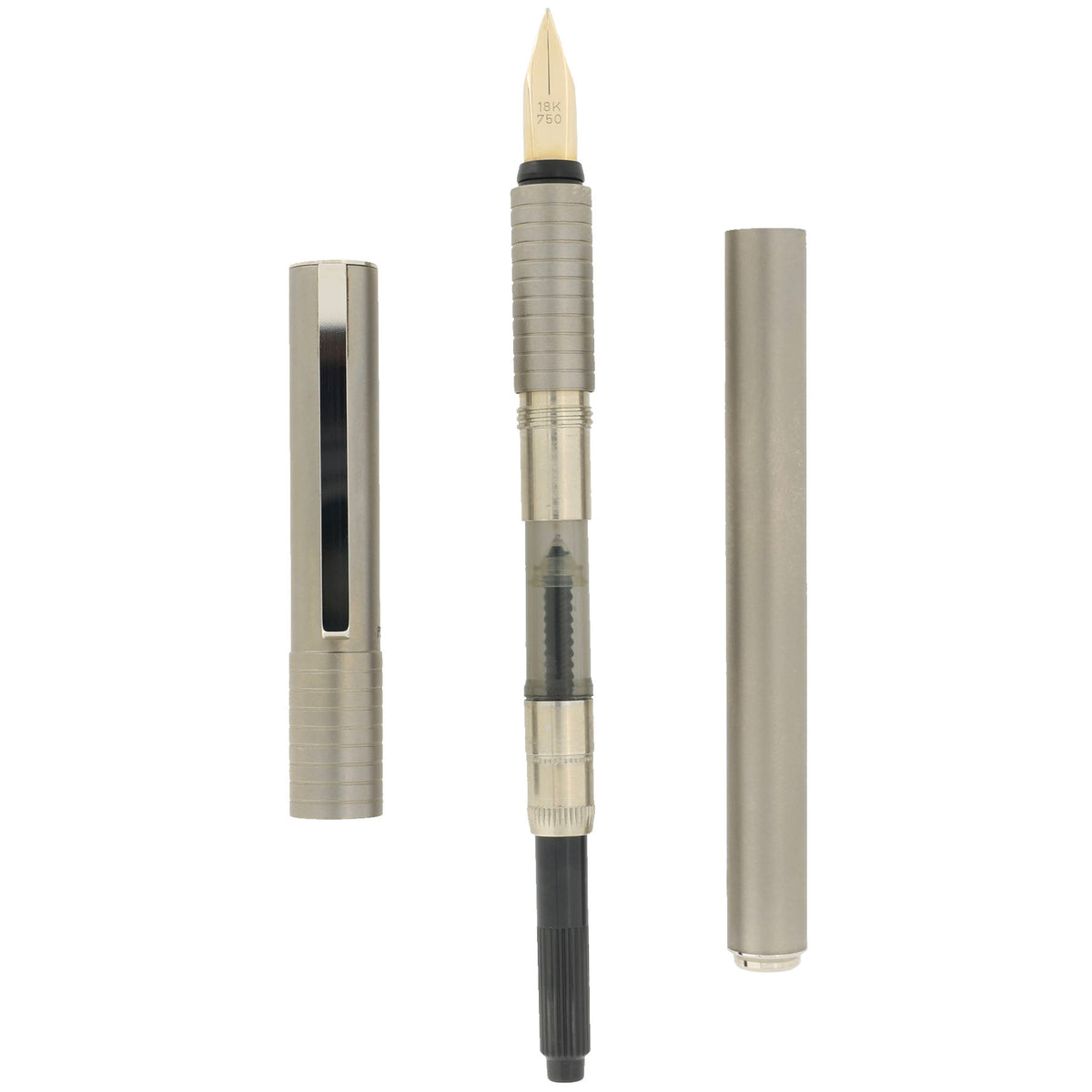 筆記具 Porsche unic titanium coated RARE 1986 PORSCHE DESIGN TITANIUM W/18K MEDIUM NIB W. GERMANY FOUNTAIN