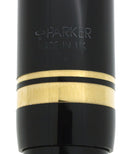 1987 PARKER 1ST YEAR DUOFOLD CENTENNIAL JET BLACK 18K MED NIB FOUNTAIN PEN OFFERED BY ANTIQUE DIGGER