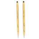 CIRCA 1980S CROSS CENTURY 14K SOLID GOLD BALLPOINT PEN & PENCIL SET MINT OFFERED BY ANTIQUE DIGGER