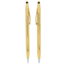 CIRCA 1980S CROSS CENTURY 14K SOLID GOLD BALLPOINT PEN & PENCIL SET MINT OFFERED BY ANTIQUE DIGGER