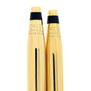 CIRCA 1980S CROSS CENTURY 14K SOLID GOLD BALLPOINT PEN & PENCIL SET MINT OFFERED BY ANTIQUE DIGGER