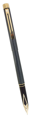 SCARCE 1988 SHEAFFER TARGA SLIMLINE METALLIC GREY MODEL 1051S 14K MEDIUM NIB FOUNTAIN PEN NEVER INKED