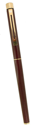 C1988 SHEAFFER TARGA SLIMLINE METALLIC GARNET MODEL 1052S 14K MEDIUM NIB FOUNTAIN PEN NEVER INKED OFFERED BY ANTIQUE DIGGER