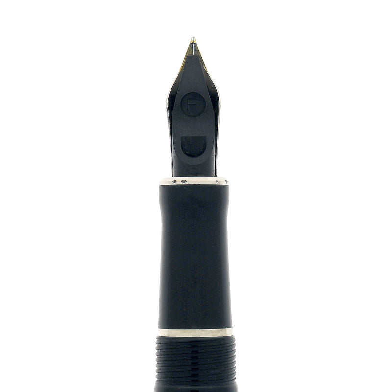 1999 PARKER JET BLACK DUOFOLD INTERNATIONAL W/PALLADIUM TRIM 18K FINE