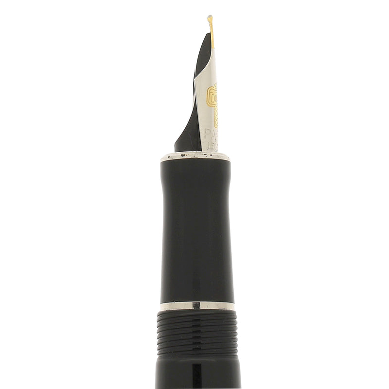 1999 PARKER JET BLACK DUOFOLD INTERNATIONAL W/PALLADIUM TRIM 18K FINE