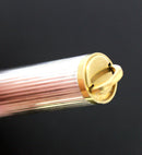 CIRCA 1989 S.T. DUPONT MONTPARNASSE GODRON PATTERN 18K MED NIB FOUNTAIN PEN OFFERED BY ANTIQUE DIGGER