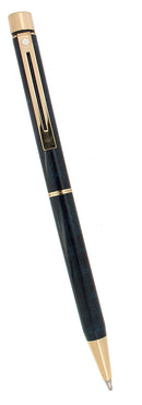 CIRCA 1989 SHEAFFER TARGA CLASSIC COBALT BLUE RONCE GOLD TRIM BALLPOINT PEN MINT OFFERED BY ANTIQUE DIGGER