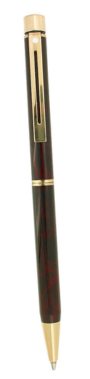CIRCA 1989 SHEAFFER TARGA CLASSIC GARNET RED RONCE GOLD TRIM BALLPOINT PEN MINT OFFERED BY ANTIQUE DIGGER