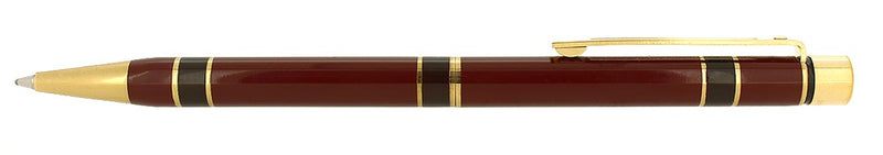 C1989 SHEAFFER TARGA CLASSIC PRESTIGE BURGUNDY LAQUE GOLD TRIM BALLPOINT PEN MINT OFFERED BY ANTIQUE DIGGER