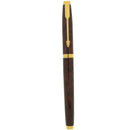 1990 PARKER 75 THUYA BROWN LACQUER 14K BROAD OBLIQUE ITALIC NIB FOUNTAIN PEN NEVER INKED OFFERED BY ANTIQUE DIGGER