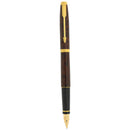 1990 PARKER 75 THUYA BROWN LACQUER 14K BROAD OBLIQUE ITALIC NIB FOUNTAIN PEN NEVER INKED OFFERED BY ANTIQUE DIGGER