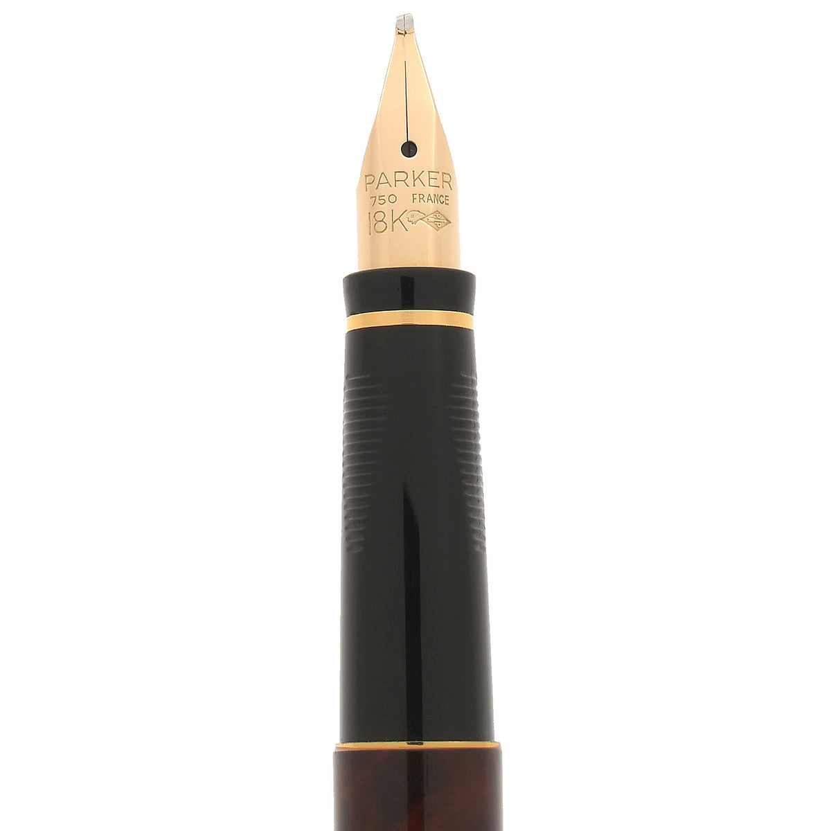 1990 PARKER 75 THUYA BROWN LACQUER 18K BROAD OBLIQUE ITALIC NIB FOUNTA