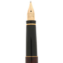 1990 PARKER 75 THUYA BROWN LACQUER 14K BROAD OBLIQUE ITALIC NIB FOUNTAIN PEN NEVER INKED OFFERED BY ANTIQUE DIGGER