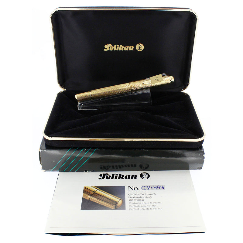 1990 PELIKAN LIMTED EDITION M760 JUBILEE 150TH ANNIVERSARY 18C NIB FOUNTAIN PEN NEVER INKED BOX AND PAPERS OFFERED BY ANTIQUE DIGGER