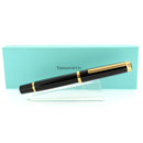 SCARCE 1990 PELIKAN MADE FOR TIFFANY & CO ATLAS JET BLACK M818 FOUNTAIN PEN MINT OFFERED BY ANTIQUE DIGGER