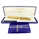 1990S WATERMAN L'ETALON GOLD BASKETWEAVE 18K STUB NIB FOUNTAIN PEN MINT