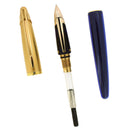 1990S WATERMAN EDSON SAPPHIRE BLUE 18K FINE NIB FOUNTAIN PEN NEAR MINT CONDITION OFFERED BY ANTIQUE DIGGER