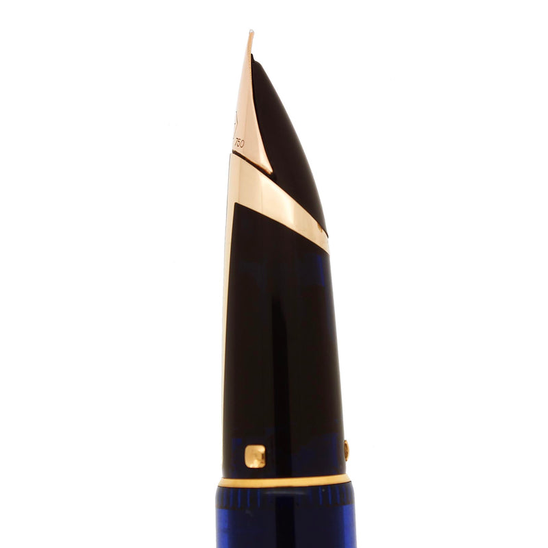 1990S WATERMAN EDSON SAPPHIRE BLUE 18K FINE NIB FOUNTAIN PEN NEAR MINT CONDITION OFFERED BY ANTIQUE DIGGER