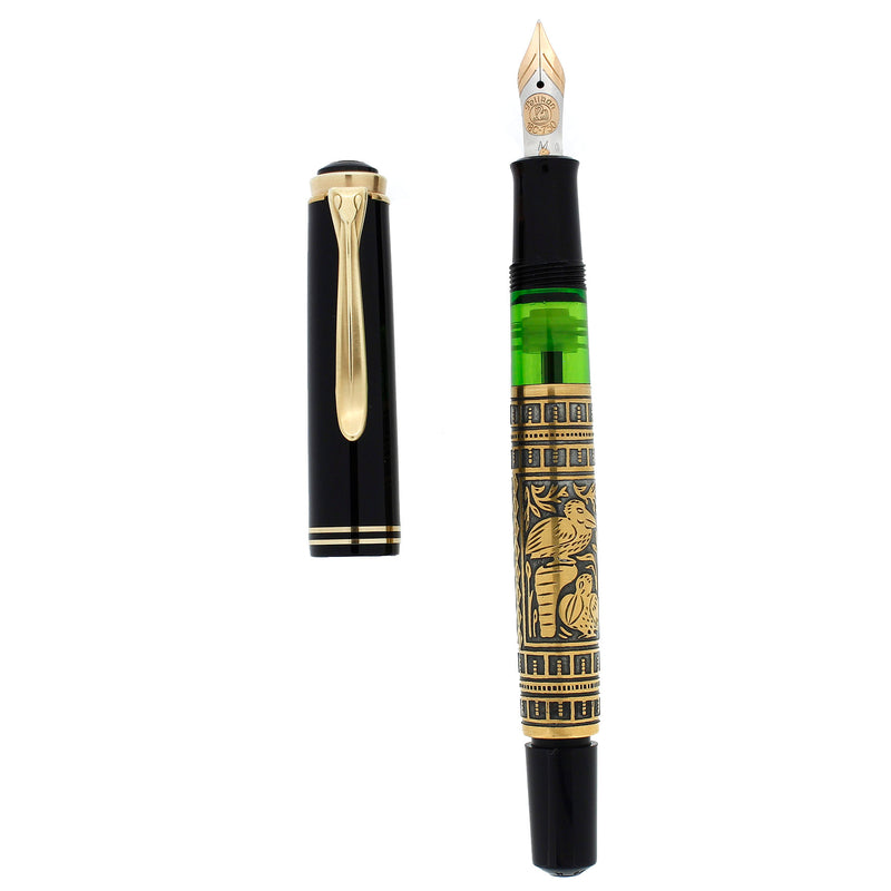 1992 PELIKAN M700 OLD STYLE VERMEIL TOLEDO 18C/750 MED NIB FOUNTAIN PEN W/BOX AND CERTIFICATE NEVER INKED OFFERED BY ANTIQUE DIGGER